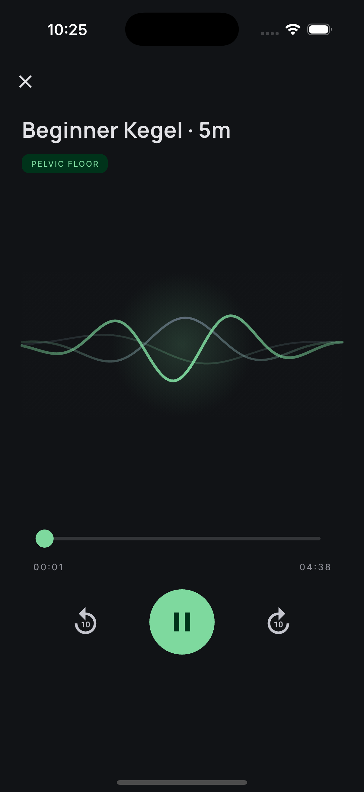 Trends screen — weekly frequency vs. benchmark